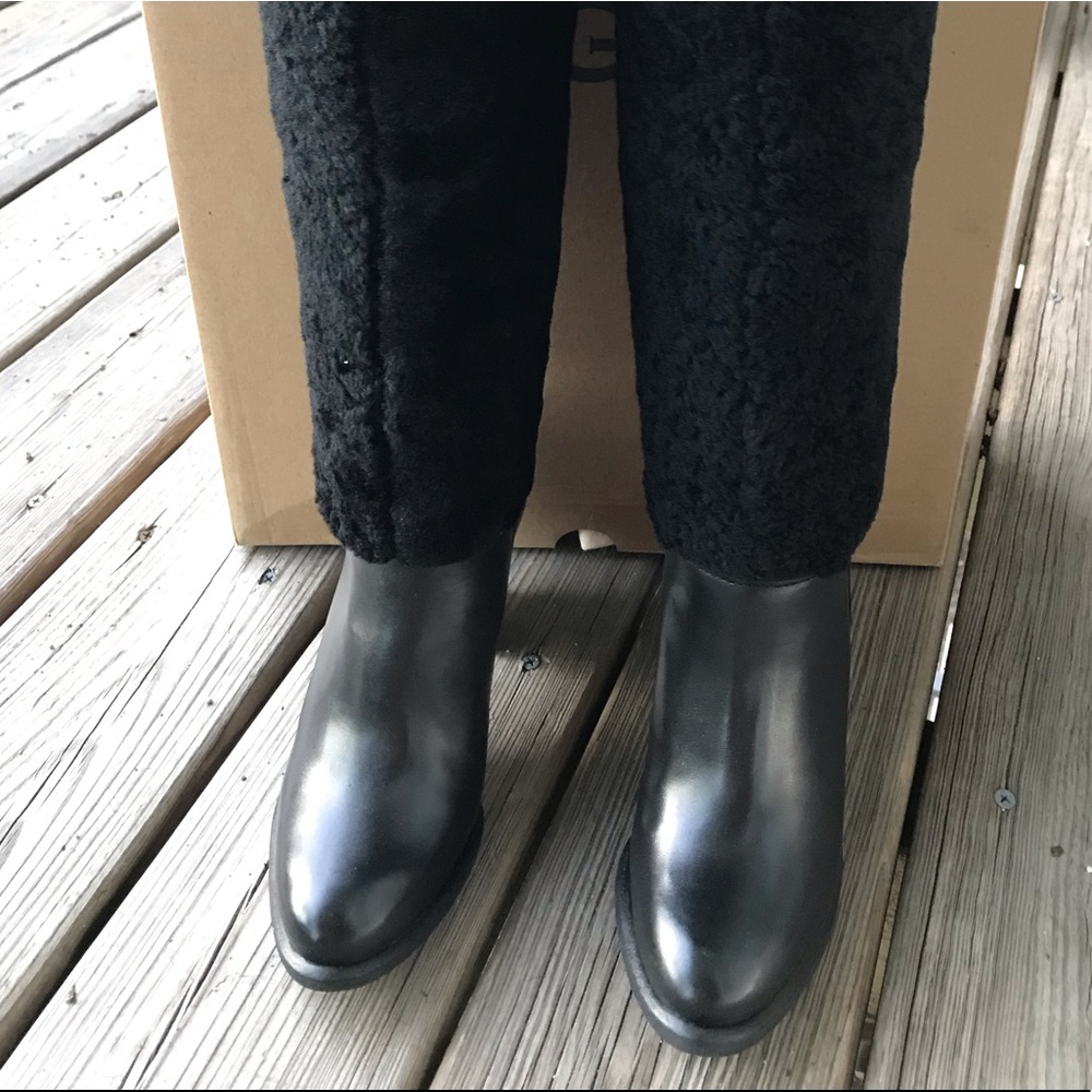 Blk UGG Ava shearling tall boots NWT - Picture 3 of 8